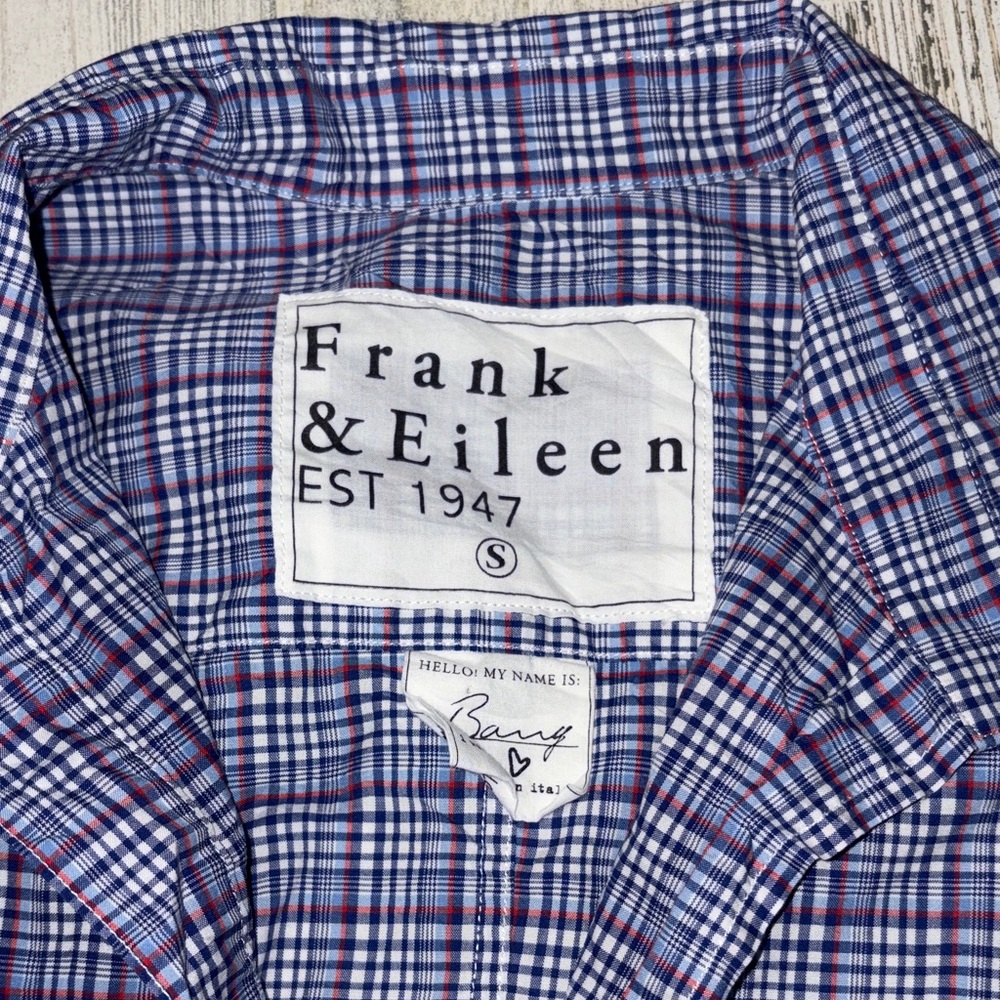 Frank & Eileen Checkered Shirt Size Small - Picture 3 of 7